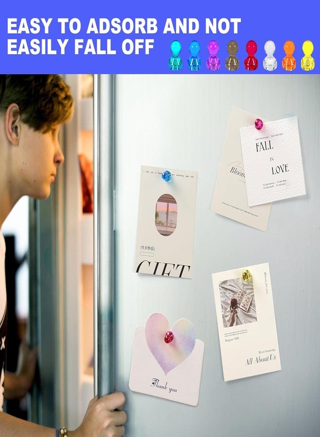 NUDFSY 38 PCS Colorful and Practical Fridge Magnets Set for Whiteboard, Office, School, Kitchen - Stylish Refrigerator Tacks - Image 4